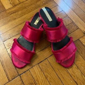 Satin Slide Sandals